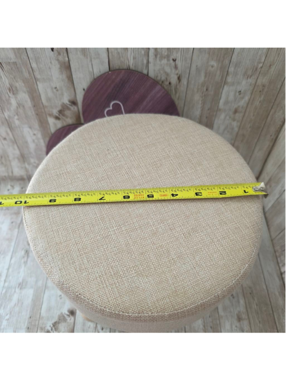 Unbranded Home Beige Round Stool small NWOT - Picture 6 of 6